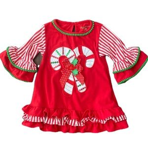 Red Candy Cane Christmas Dress Tunic